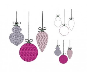 Stickdatei - Weihnachtsbaumkugeln